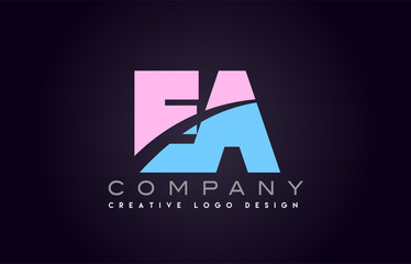 ea alphabet letter join joined letter logo design