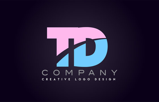 td alphabet letter join joined letter logo design