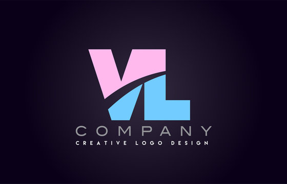 vl alphabet letter join joined letter logo design
