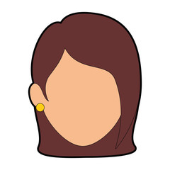 beautiful woman head avatar character