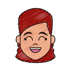 Young woman cartoon icon vector illustration graphic design
