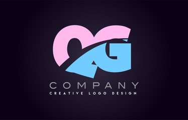 qg alphabet letter join joined letter logo design