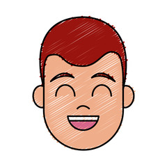 Young man cartoon icon vector illustration graphic design