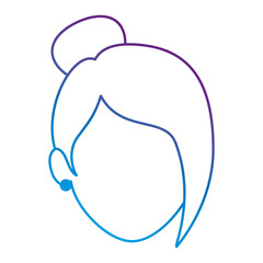 beautiful woman head avatar character