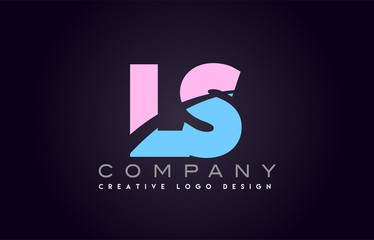 ls alphabet letter join joined letter logo design