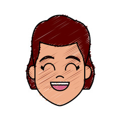 Young woman cartoon icon vector illustration graphic design