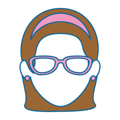 beautiful woman head avatar character