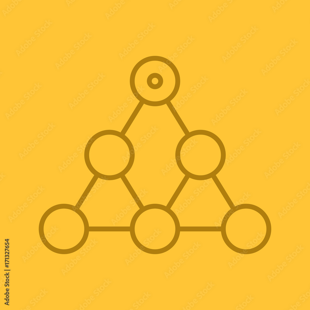 Poster hierarchy linear icon