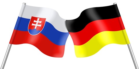 Flags. Slovakia and Germany