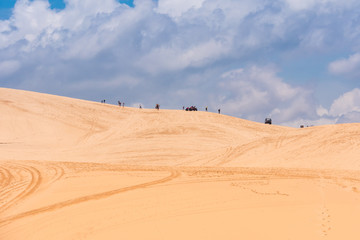 Yellow sand dunes in Mui Ne is a popular tourist destination of Vietnam