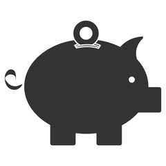 piggy savings isolated icon