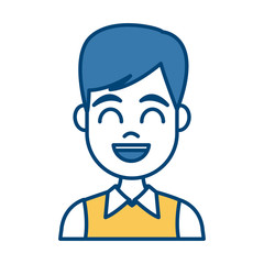 Young man cartoon icon vector illustration graphic design