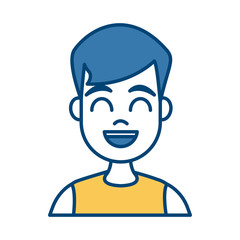 Young man cartoon icon vector illustration graphic design