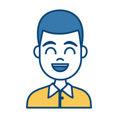 Young man cartoon icon vector illustration graphic design