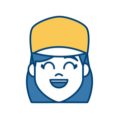 Young woman cartoon icon vector illustration graphic design