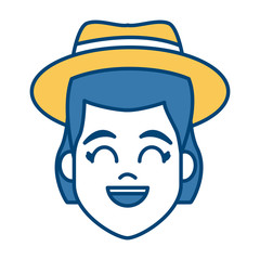 Young woman cartoon icon vector illustration graphic design