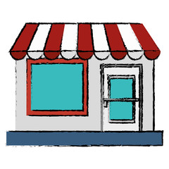 store building front icon vector illustration design