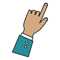 human hand touching icon vector illustration design
