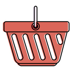 shopping basket isolated icon vector illustration design
