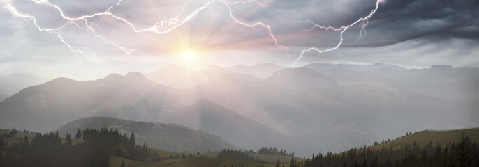Thunderstorm in the Carpathians