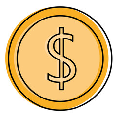 coin money isolated icon vector illustration design