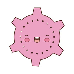 pinion cartoon kawaii in colorful silhouette vector illustration