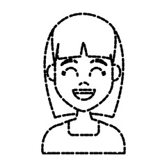 Young woman cartoon icon vector illustration graphic design