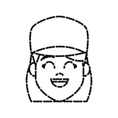 Young woman cartoon icon vector illustration graphic design