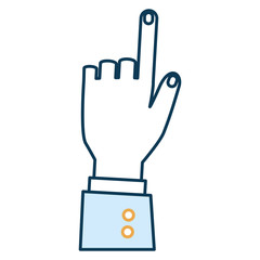 human hand touching icon vector illustration design