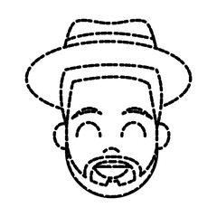 Young man cartoon icon vector illustration graphic design