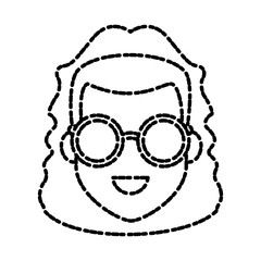 Young woman cartoon icon vector illustration graphic design