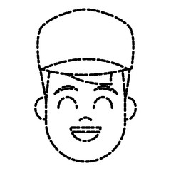 Young man cartoon icon vector illustration graphic design