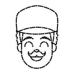 Young man cartoon icon vector illustration graphic design