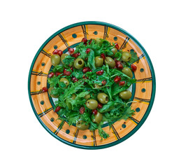 Turkish salad with pomegranate.