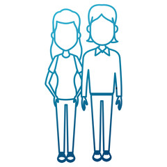 Young couple cartoon icon vector illustration graphic design