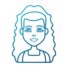 Young woman cartoon icon vector illustration graphic design