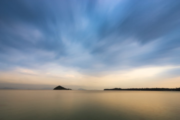 surreal peaceful seascape twilight time