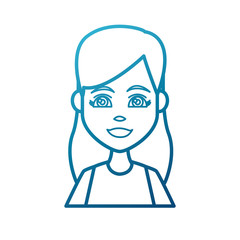 Young woman cartoon icon vector illustration graphic design