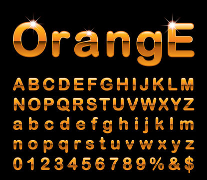 Round Orange Letters