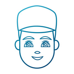 Young man cartoon icon vector illustration graphic design