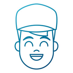 Young man cartoon icon vector illustration graphic design