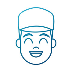 Young man cartoon icon vector illustration graphic design