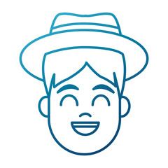Young man cartoon icon vector illustration graphic design