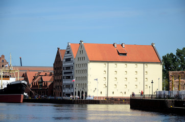 View of the Maritime Museum in Gdansk, Poland