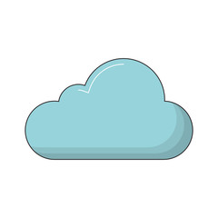 cloud icon over white background vector illustration