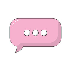 speech bubble icon over white background vector illustration