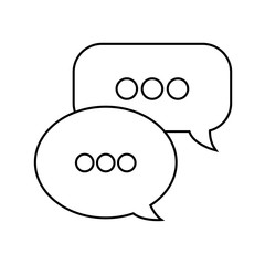 speech bubbles icon over white background vector illustration