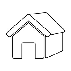 house icon over white background vector illustration