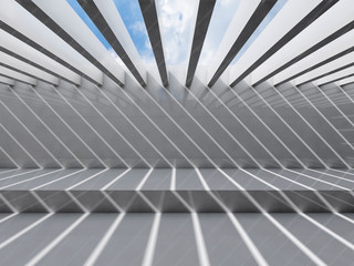 Obraz premium Abstract empty white interior background 3 d