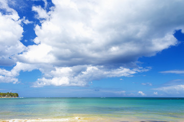 Fototapeta na wymiar Carribean view on the sea